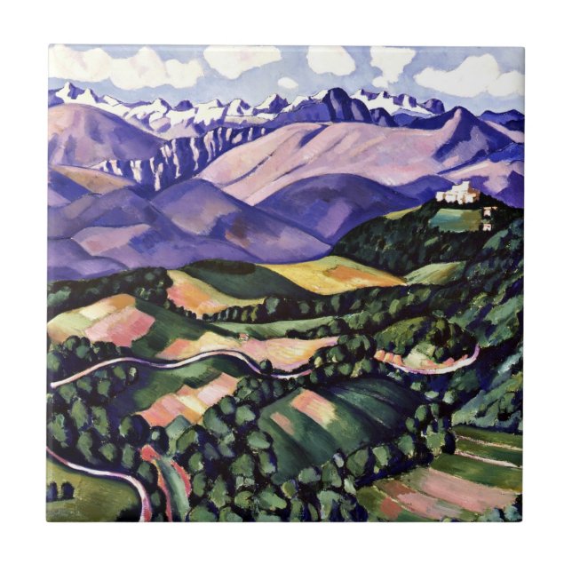 Marsden Hartley - Purple Mountains, Venice Tile (Front)