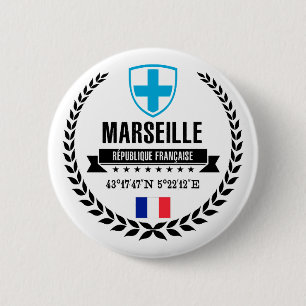 Marseille 6 Cm Round Badge