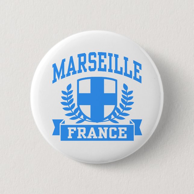 Marseille 6 Cm Round Badge (Front)