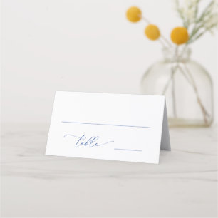 Marseille Bleu and White 2 Wedding Table Number Place Card