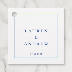 Marseille Bleu Minimalist Modern Classic Favour Tags