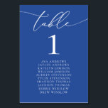 Marseille Bleu Minimalist Seating Table Number<br><div class="desc">Beautiful,  elegant,  modern and minimalist,  table number card. Fully customisable. **PLEASE NOTE: To order,  simply adjust your table number and names. Then add each number to your cart separately. Check out once you are finished.</div>