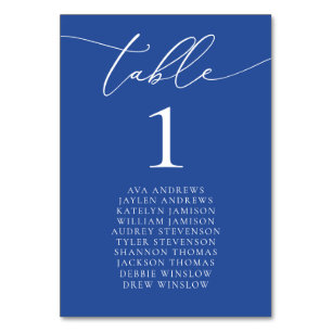 Marseille Bleu Minimalist Seating Table Number