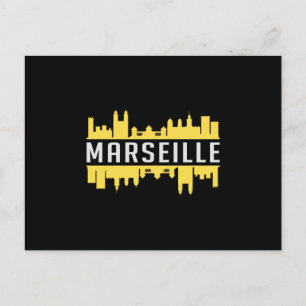 Marseille City Skyline Cityscape Funny Gift Idea Postcard