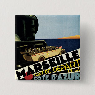 Marseille ~ Cote D'Azur 15 Cm Square Badge