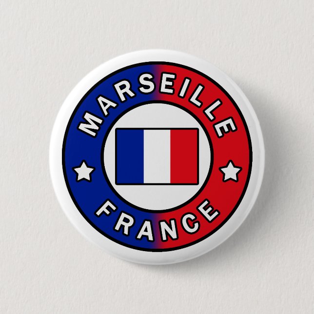 Marseille France 6 Cm Round Badge (Front)