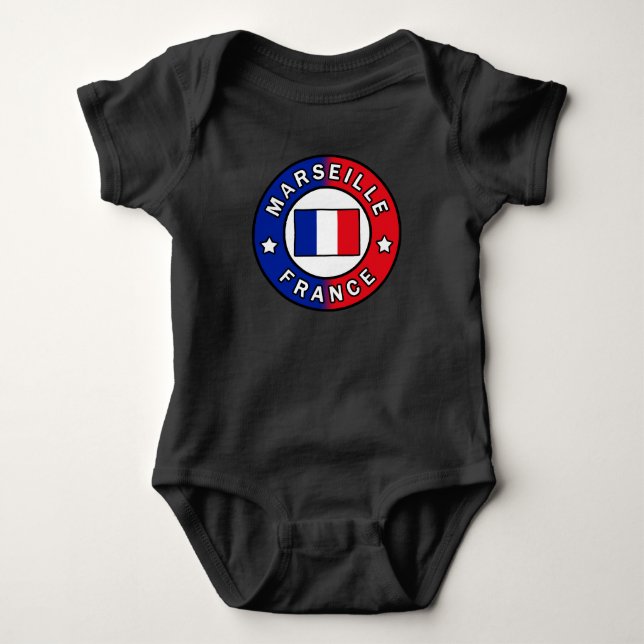 Marseille France Baby Bodysuit (Front)