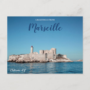 Marseille France Castle Travel Postcard