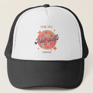 Marseille France City fashion pink disco ball Trucker Hat