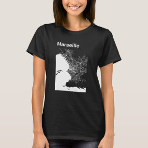 Marseille France Classic City Map Graphic T-Shirt