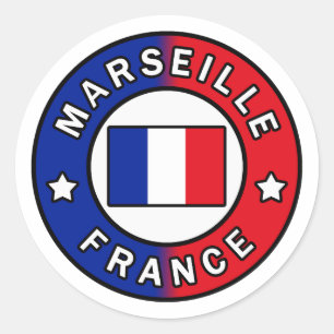 Marseille France Classic Round Sticker