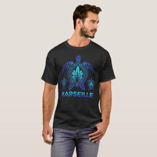 Marseille France FL Ocean Blue Sea Turtle Souvenir T-Shirt