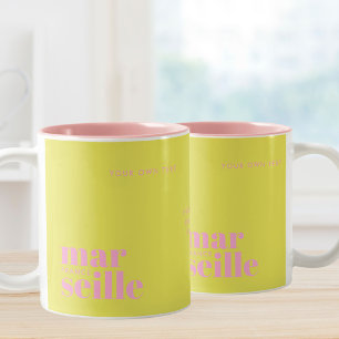 Marseille France modern keepsake Two-Tone Coffee Mug