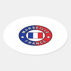Marseille France Oval Sticker