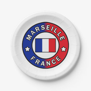 Marseille France Paper Plate