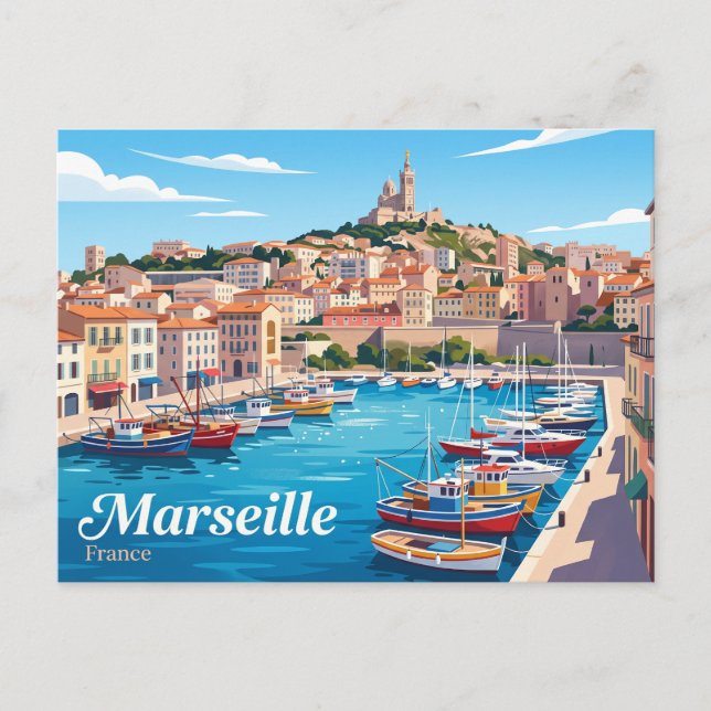 Marseille France Postcard (Front)
