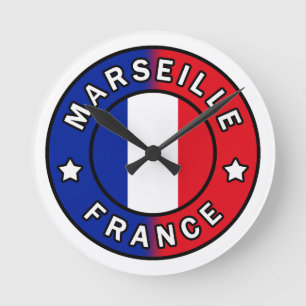 Marseille France Round Clock