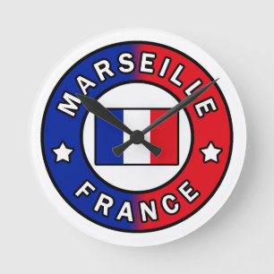 Marseille France Round Clock