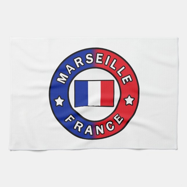 Marseille France Tea Towel (Horizontal)