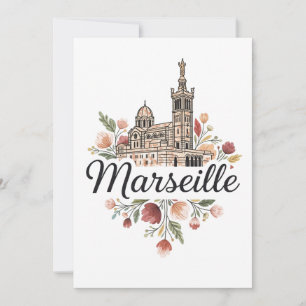Marseille France Travel Holiday Card