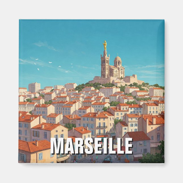 Marseille France Travel Magnet (Front)