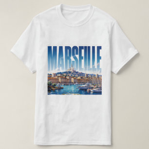 Marseille France Travel Mediterranean Harbour Beau T-Shirt