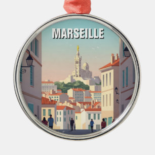 Marseille France Travel Metal Tree Decoration