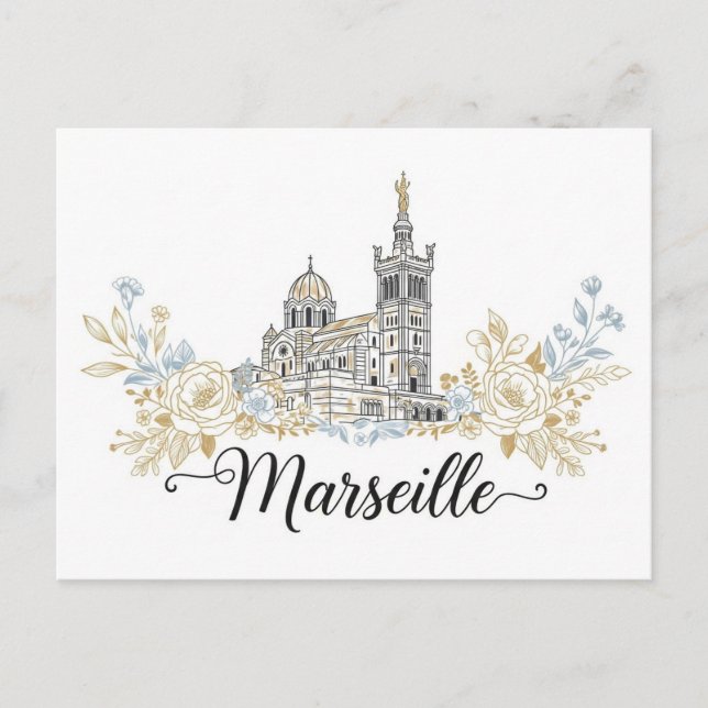 Marseille France Travel Postcard (Front)