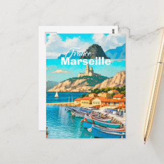 Marseille France Travel Postcard, Marseille Postca Postcard