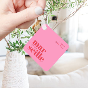 Marseille France typography Key Ring