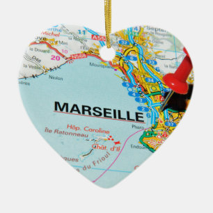 Marseille, Marseilles, France Ceramic Tree Decoration