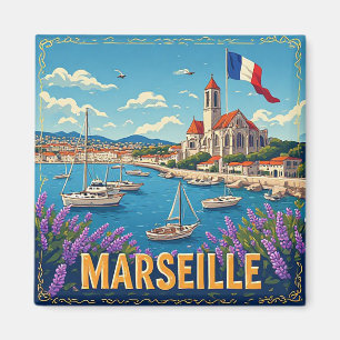 🧲 Marseille Mediterranean Trip Memory France 🌊 Magnet