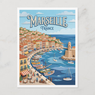 Marseille Old Port France Postcard