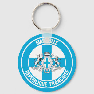 Marseille Round Emblem Key Ring