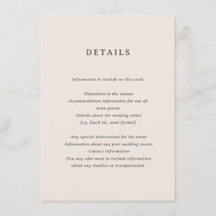 Marseille Wedding Enclosure Card