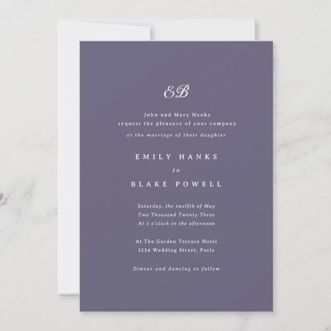 Marseille Wedding Invitation (Front)