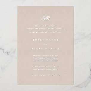 Marseille Wedding Invitation Foil Invitation