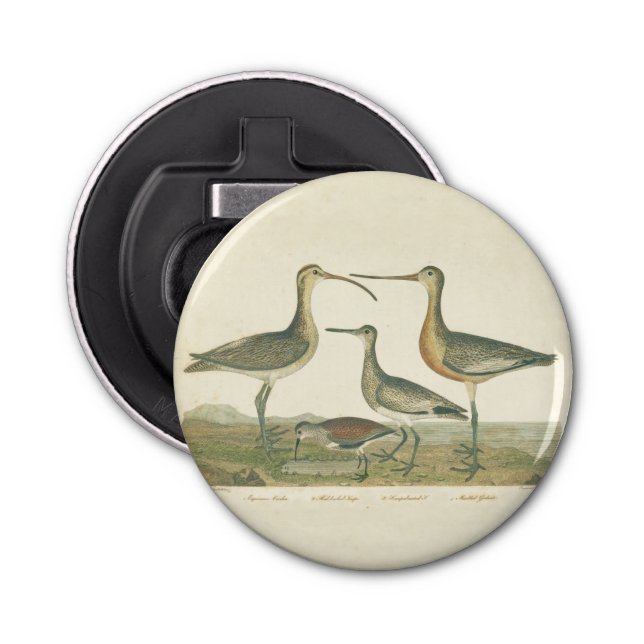 Marsh Bird Curlew Snipe Birding Bottle Opener (Front)