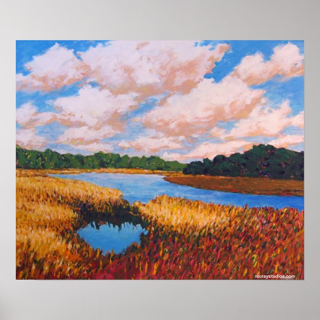 "Marsh & Clouds" Poster (Front)
