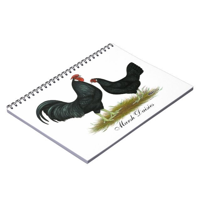 Marsh Daisy Chickens Spiral Notebook (Left Side)