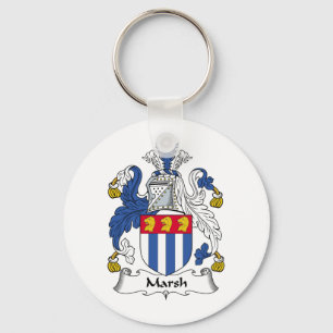 Marsh Family Crest Key Ring