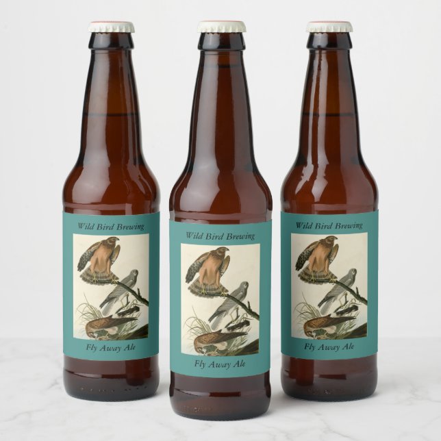 Marsh Hawk from Audubon's Birds of America Beer Bottle Label (Bottles)
