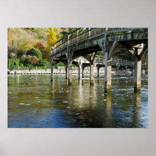 Marsh Lock Horsebridge River Thames Autumn Poster
