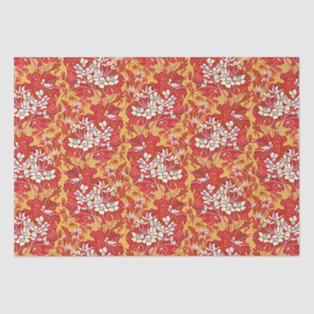 Marsh Marigold Wildflowers Buttercup Flowers Red Tissue Paper (Front)