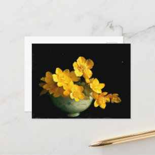 Marsh Marigolds, still life painting Postcard
