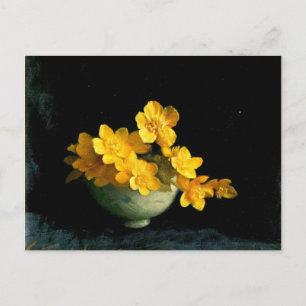 Marsh Marigolds, still life painting Postcard