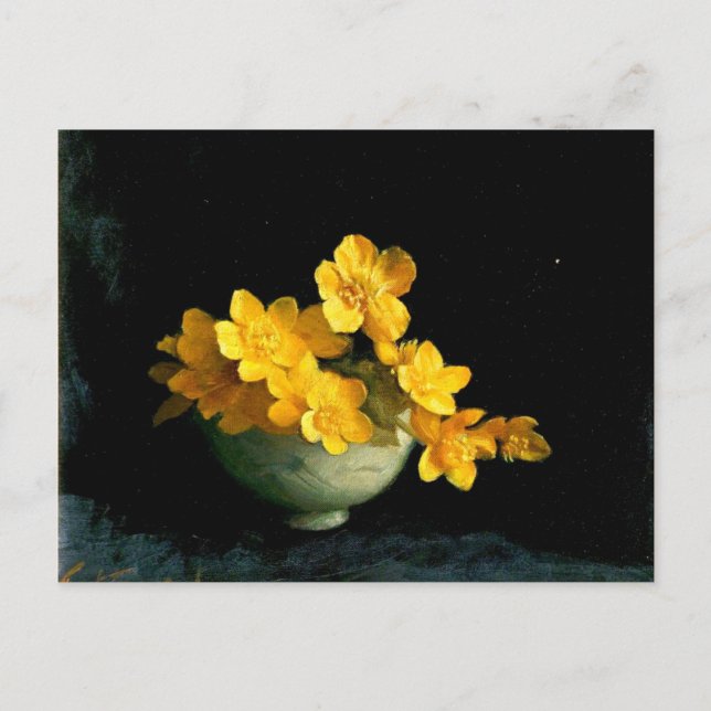 Marsh Marigolds, still life painting Postcard (Front)