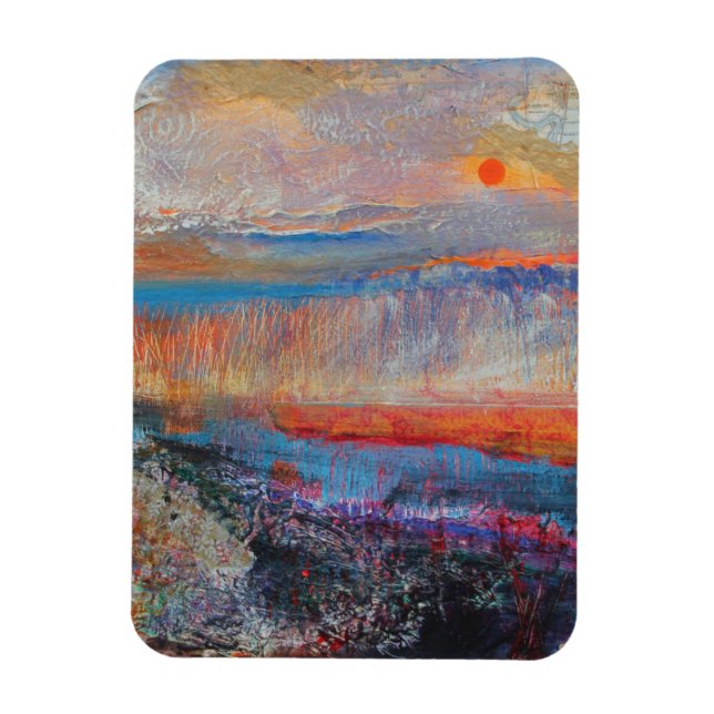 Marsh Sunset 2013 Magnet (Vertical)