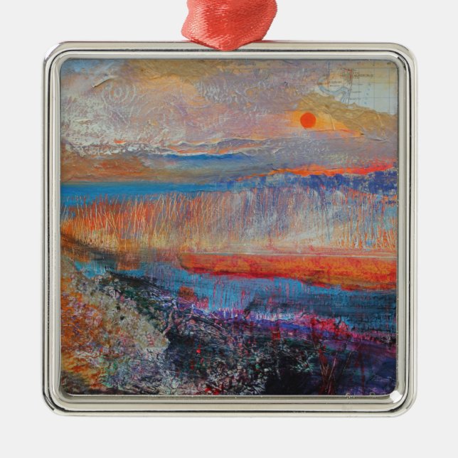 Marsh Sunset 2013 Metal Tree Decoration (Front)