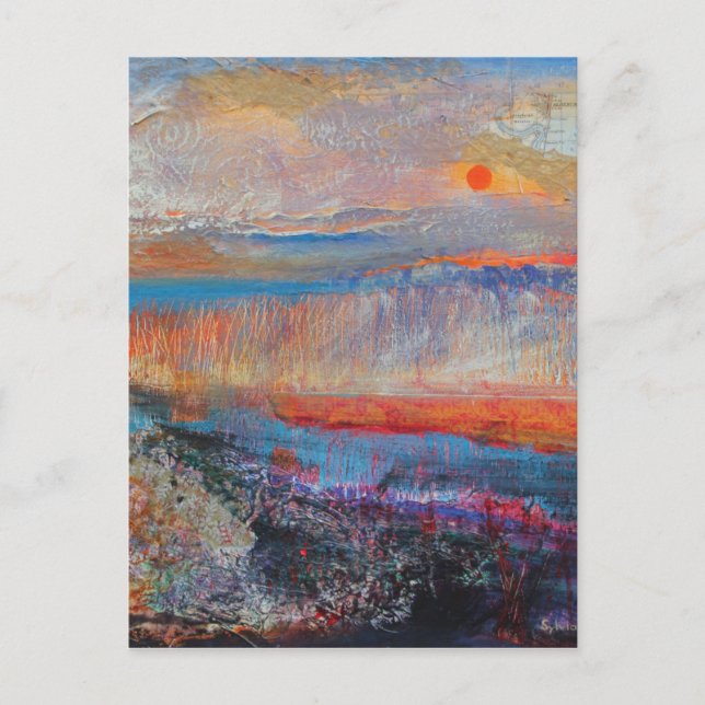 Marsh Sunset 2013 Postcard (Front)